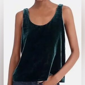 NWT J. Crew Velvety Green/Blue Tank Top